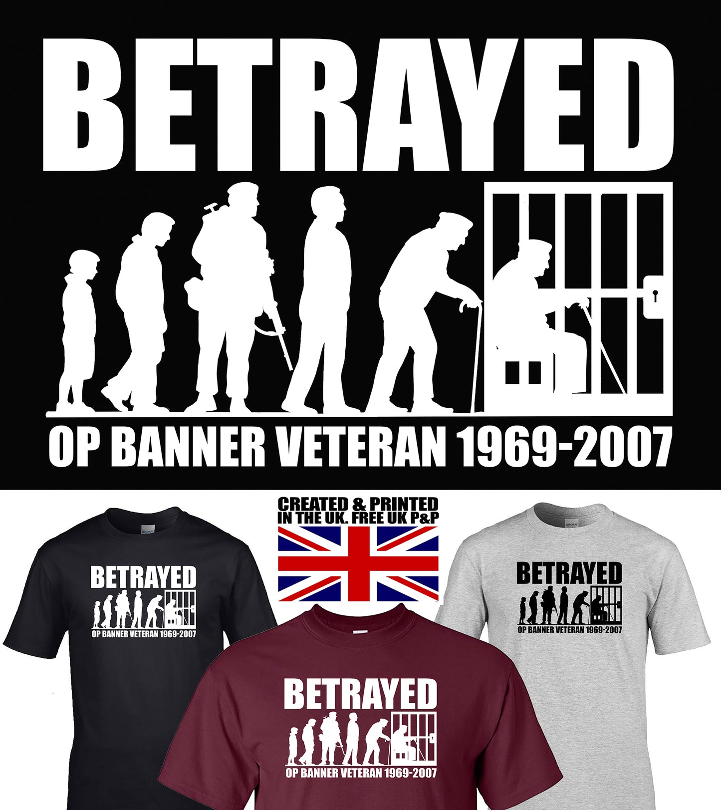 Betrayed Operation Banner Veteran T-Shirt