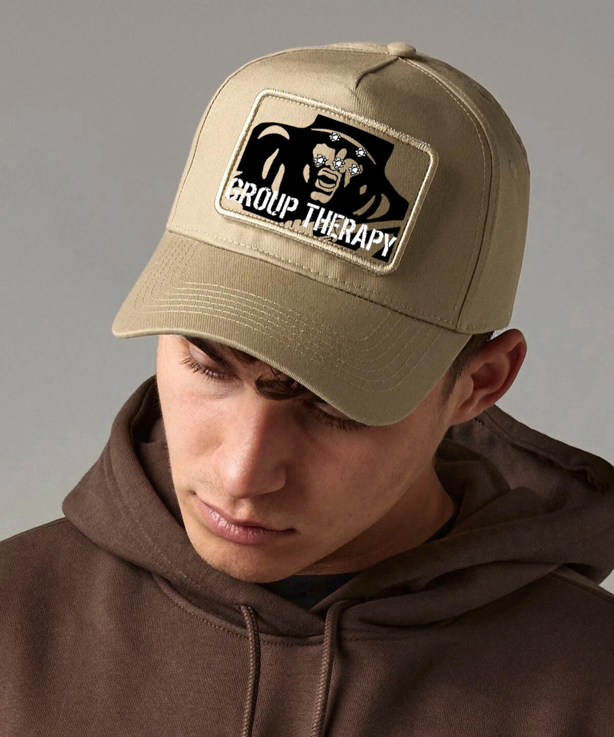 Group Therapy Cap Removable Patch Military Humour Hat Funny Veteran Cap