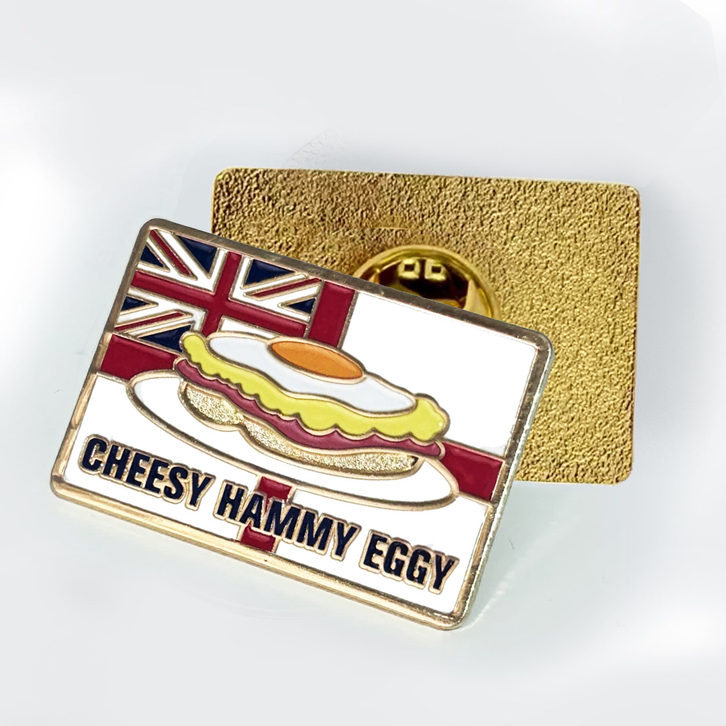 Cheesy Hammy Eggy Pin Badge Royal Navy Matelot Gift