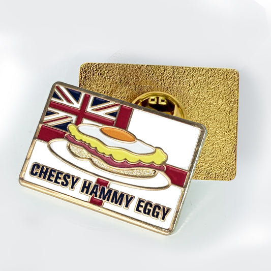 Cheesy Hammy Eggy Pin Badge Royal Navy Matelot Gift