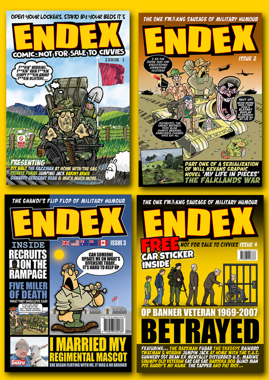 Endex Comic Bundle Issue 1–4 (PRINT EDITION) – Physical Military Comic Book Bundle UK