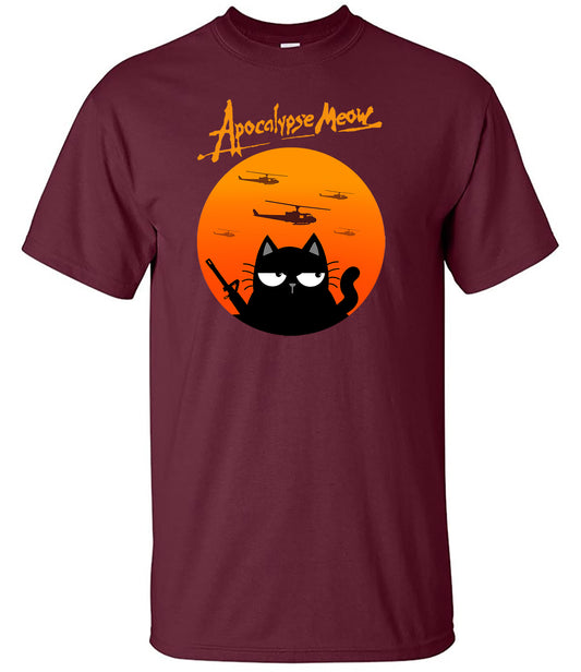 Apocalypse Meow T-Shirt Funny Military Cat Parody Tee