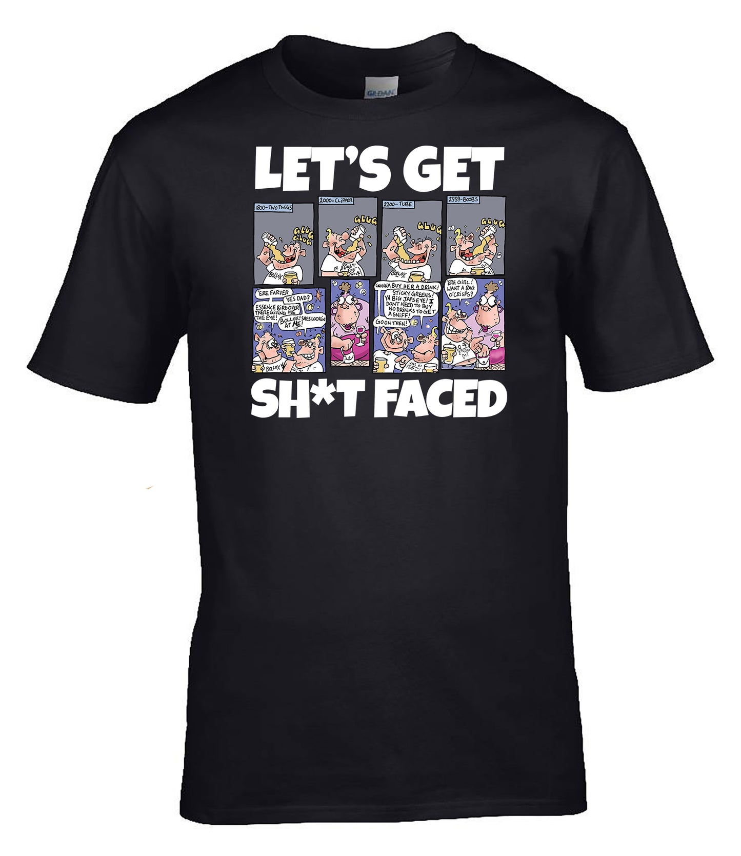 “Let’s Get Sh*t Faced” T-Shirt Military Drinking Humour Endex Comic Tee