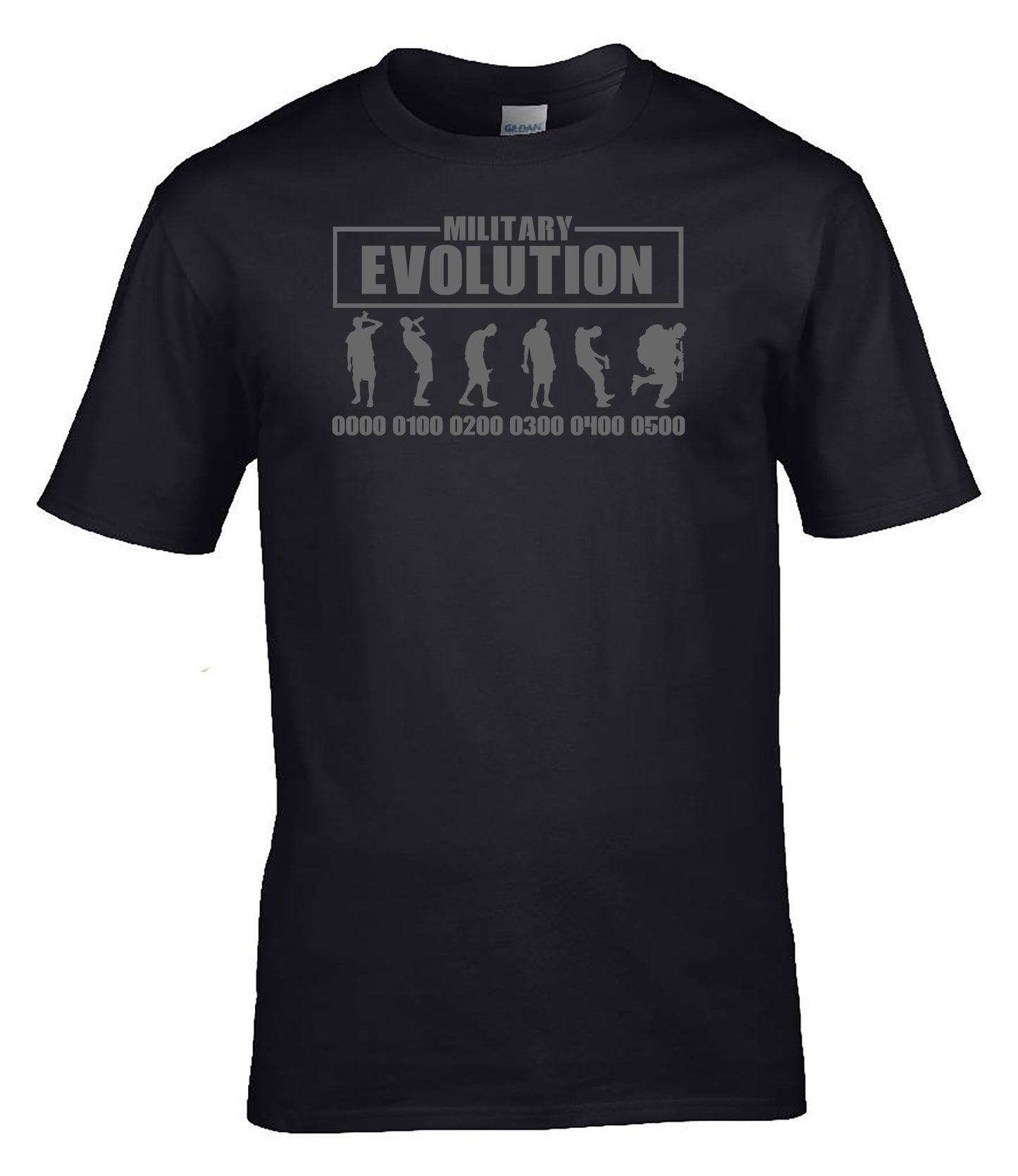 Military Evolution T-Shirt Army Time Humour Funny Soldier Routine Tee