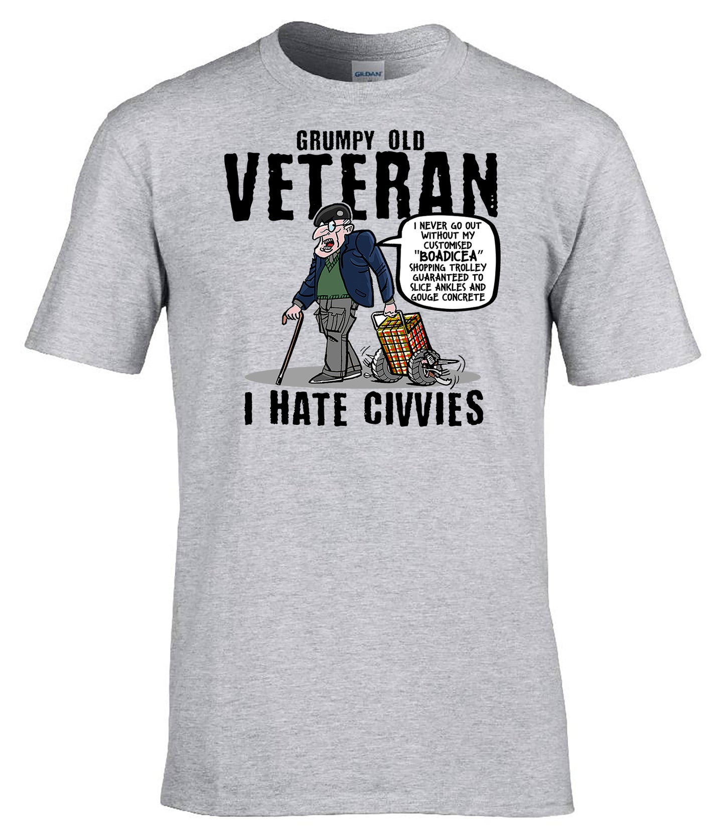 Grumpy Old Veteran T-Shirt Old and Bold Veteran Humour