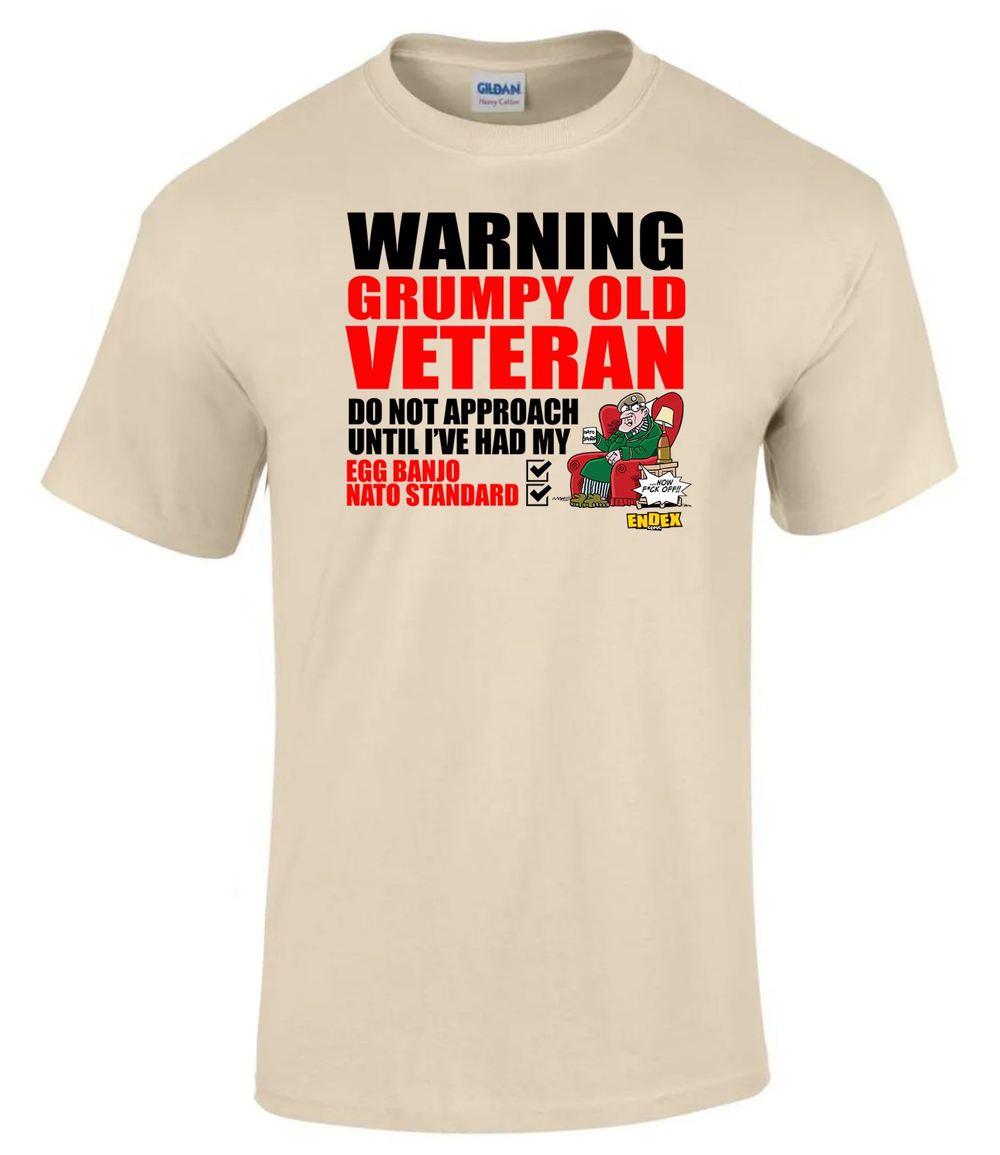 Official Endex - Grumpy Old Veteran - Do Not Approach - Gifts - Veterans - Humour - T-Shirt