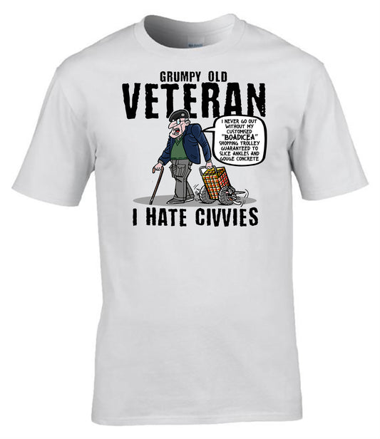 Grumpy Old Veteran T-Shirt Old and Bold Veteran Humour