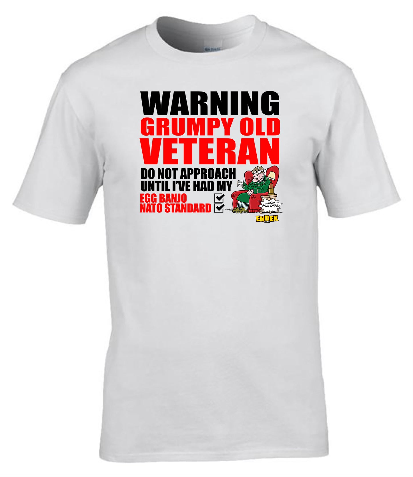 Official Endex - Grumpy Old Veteran - Do Not Approach - Gifts - Veterans - Humour - T-Shirt
