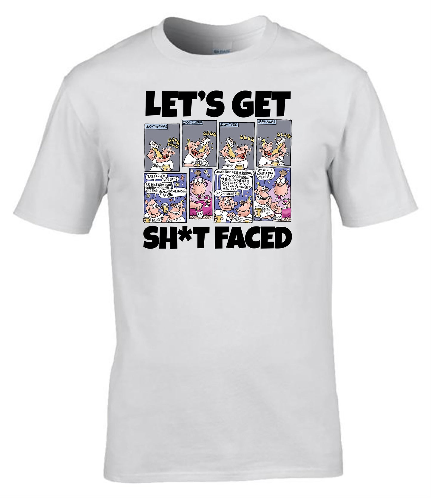 “Let’s Get Sh*t Faced” T-Shirt Military Drinking Humour Endex Comic Tee