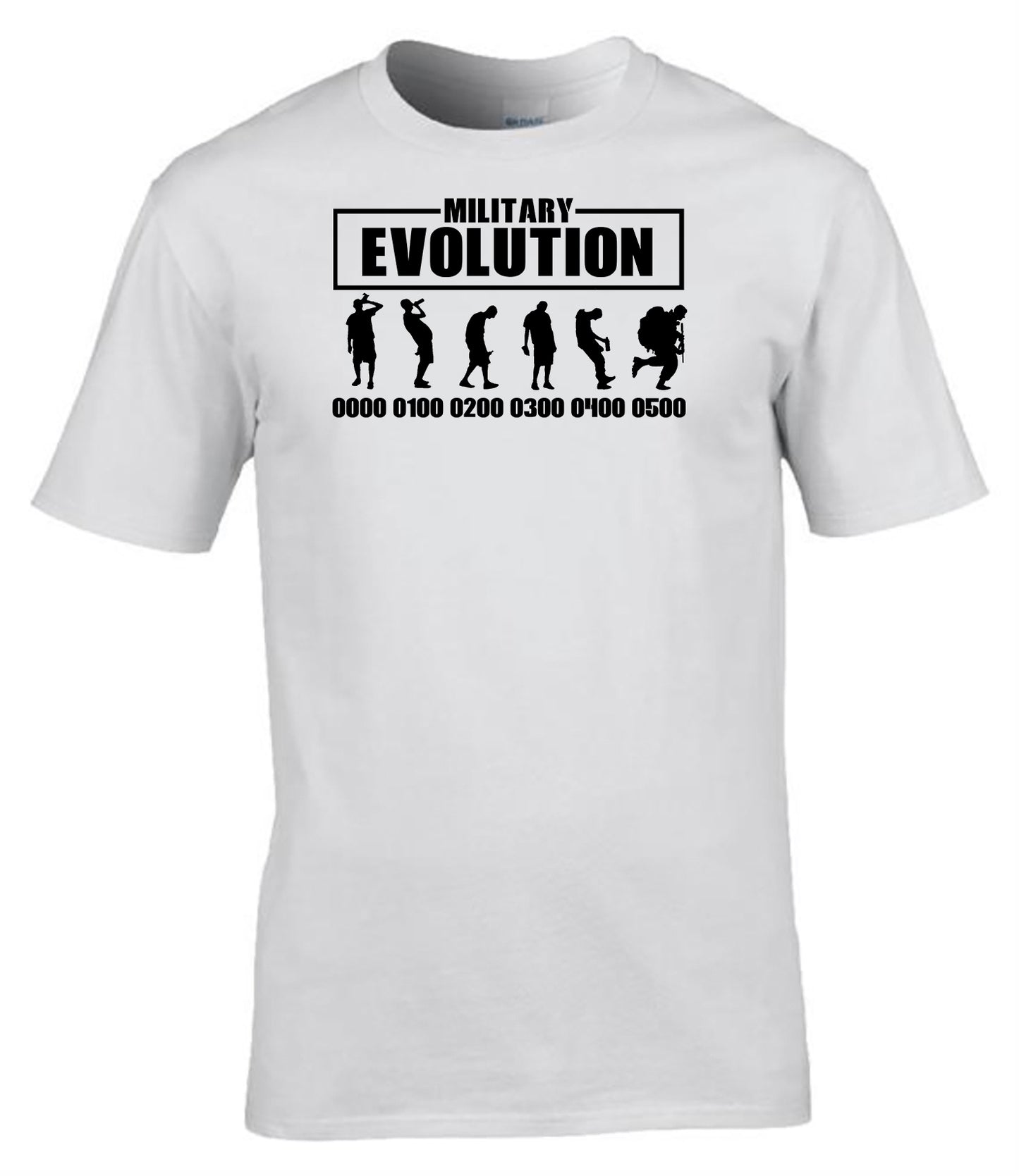 Military Evolution T-Shirt Army Time Humour Funny Soldier Routine Tee