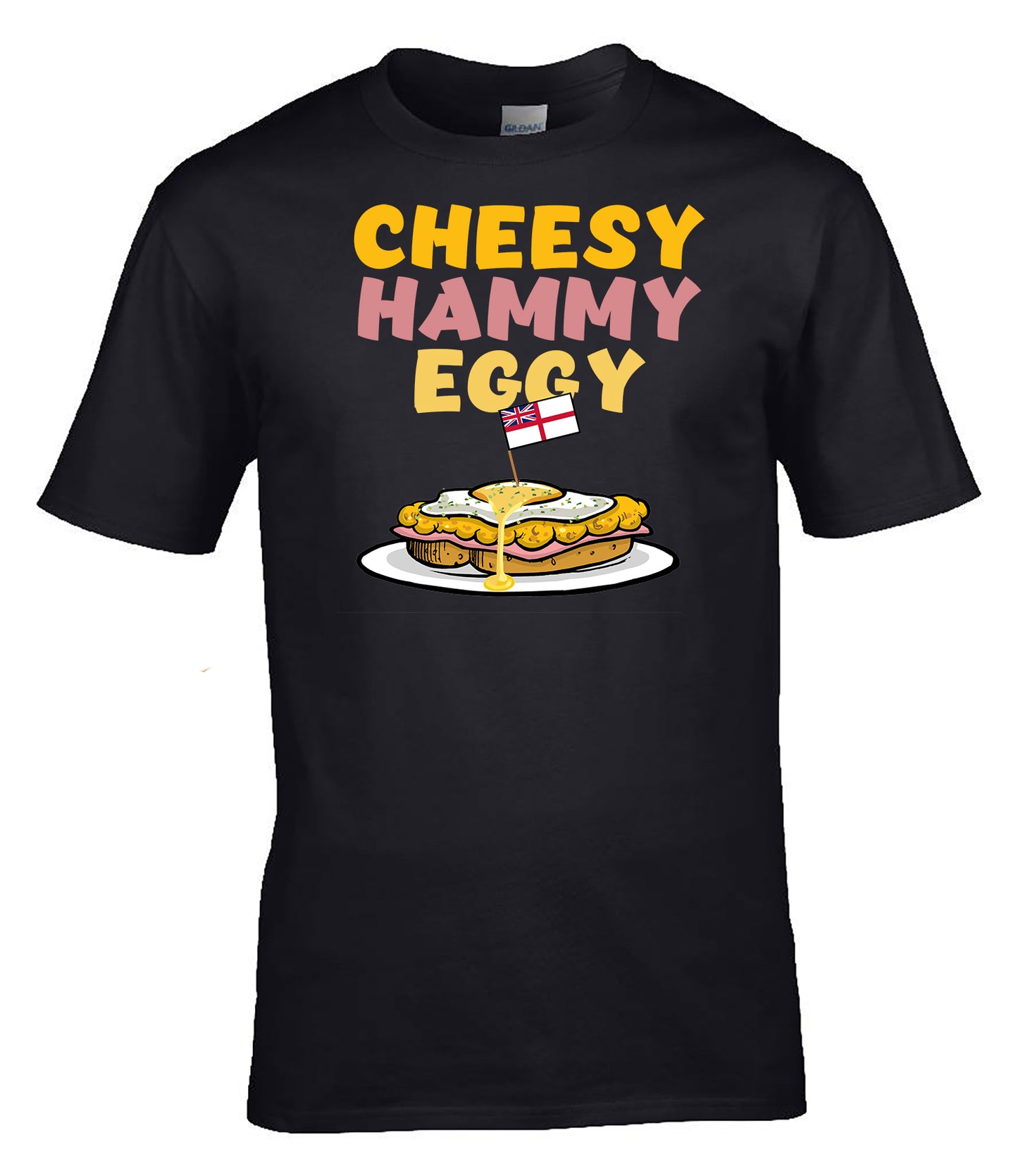 “Cheesy Hammy Eggy” T-Shirt Royal Navy Scran Humour Tee