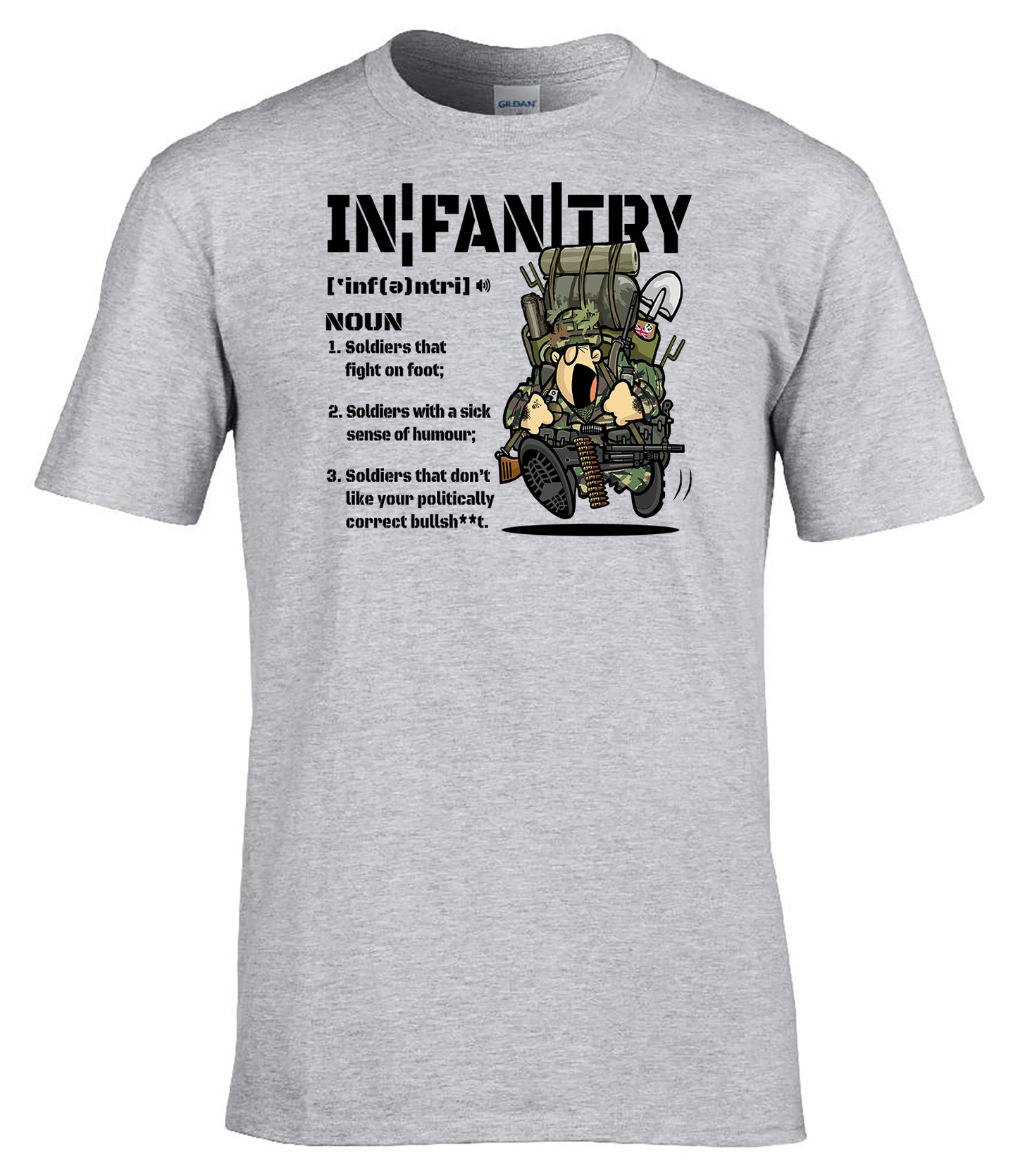 Infantry Definition T-Shirt British Army Infantry Humour Tee UK