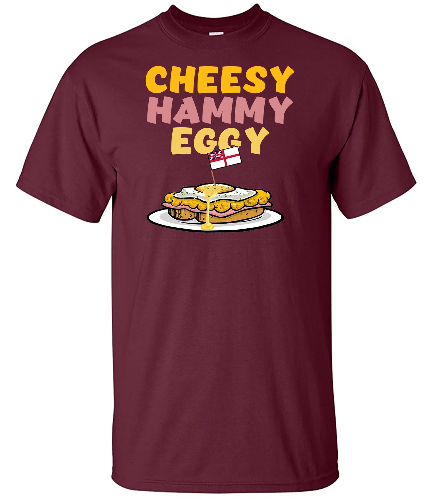 “Cheesy Hammy Eggy” T-Shirt Royal Navy Scran Humour Tee