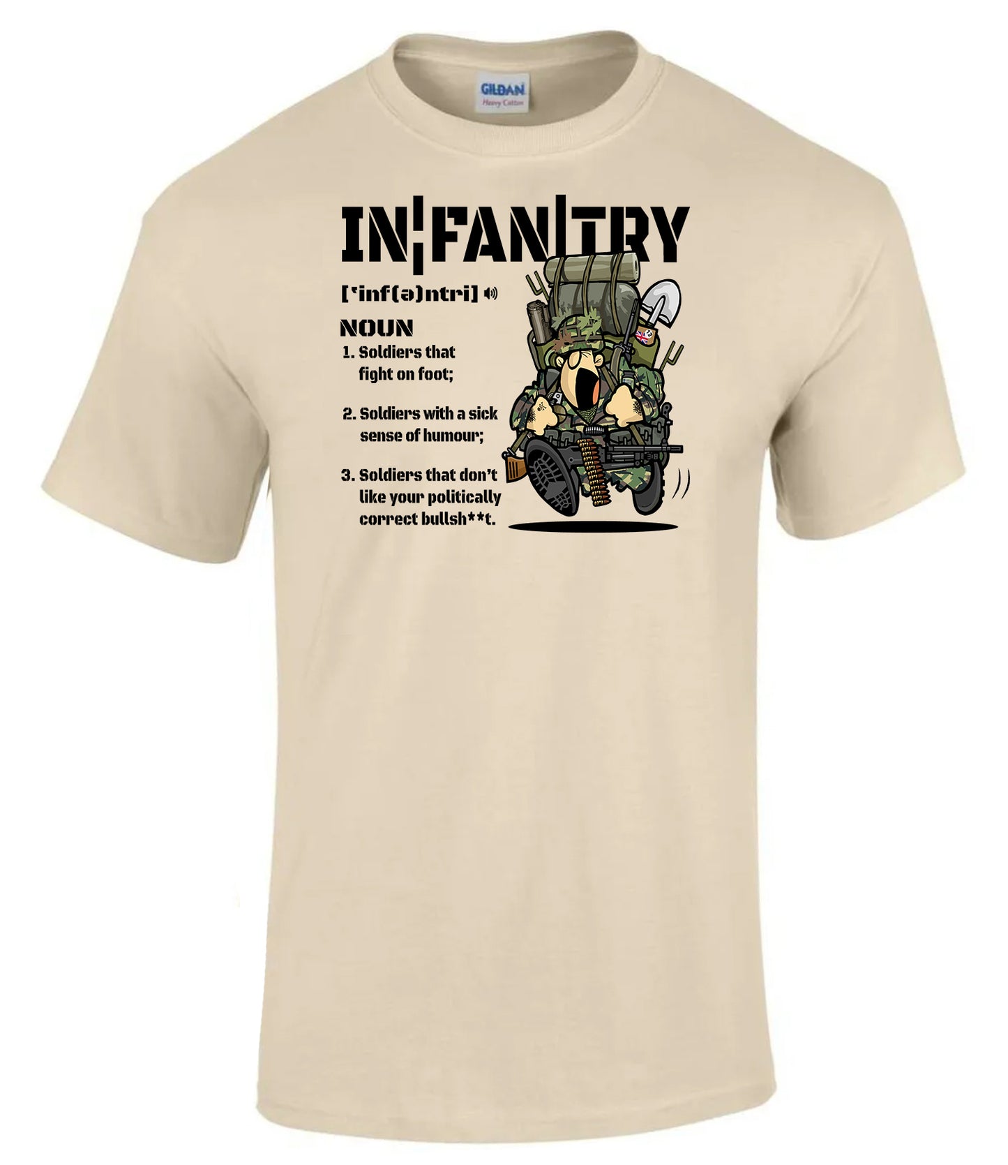 Infantry Definition T-Shirt British Army Infantry Humour Tee UK