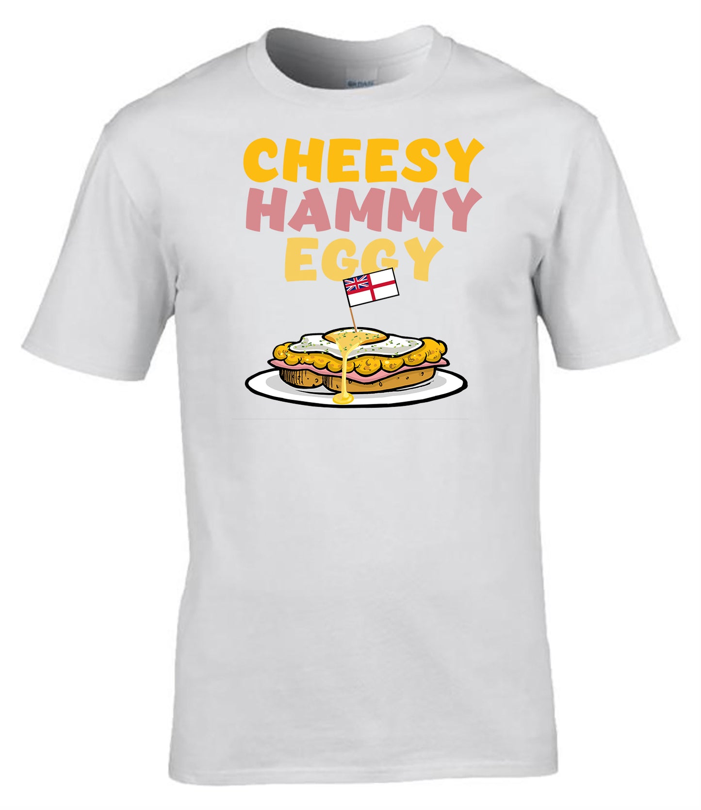 “Cheesy Hammy Eggy” T-Shirt Royal Navy Scran Humour Tee