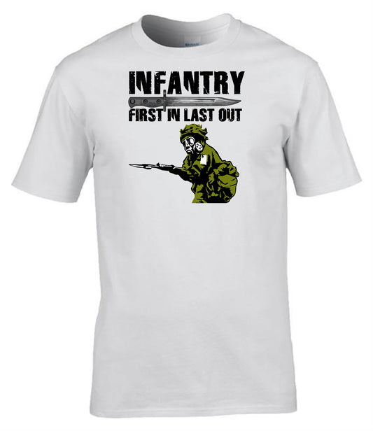 Infantry “First In Last Out” T-Shirt British Army Infantry Tee