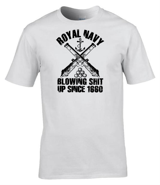 Royal Navy “Blowing Sh*t Up Since 1660” T-Shirt Navy Humour Tee