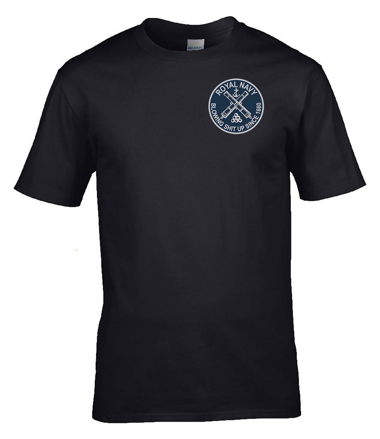Royal Navy T-Shirt – “Blowing Shit Up Since 1660” Funny Naval Military Humour Tee