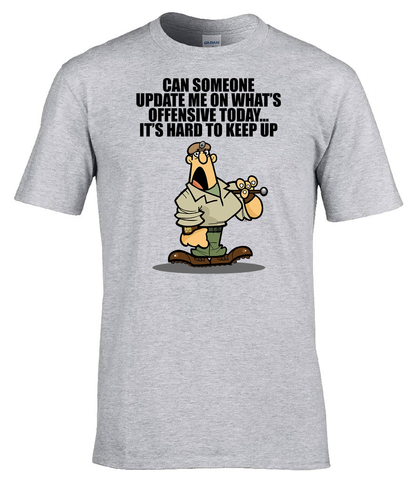 Razz Man “What’s Offensive Now?” T-Shirt Bold Humour Design