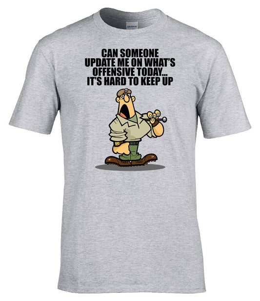 Razz Man “What’s Offensive Now?” T-Shirt Bold Humour Design