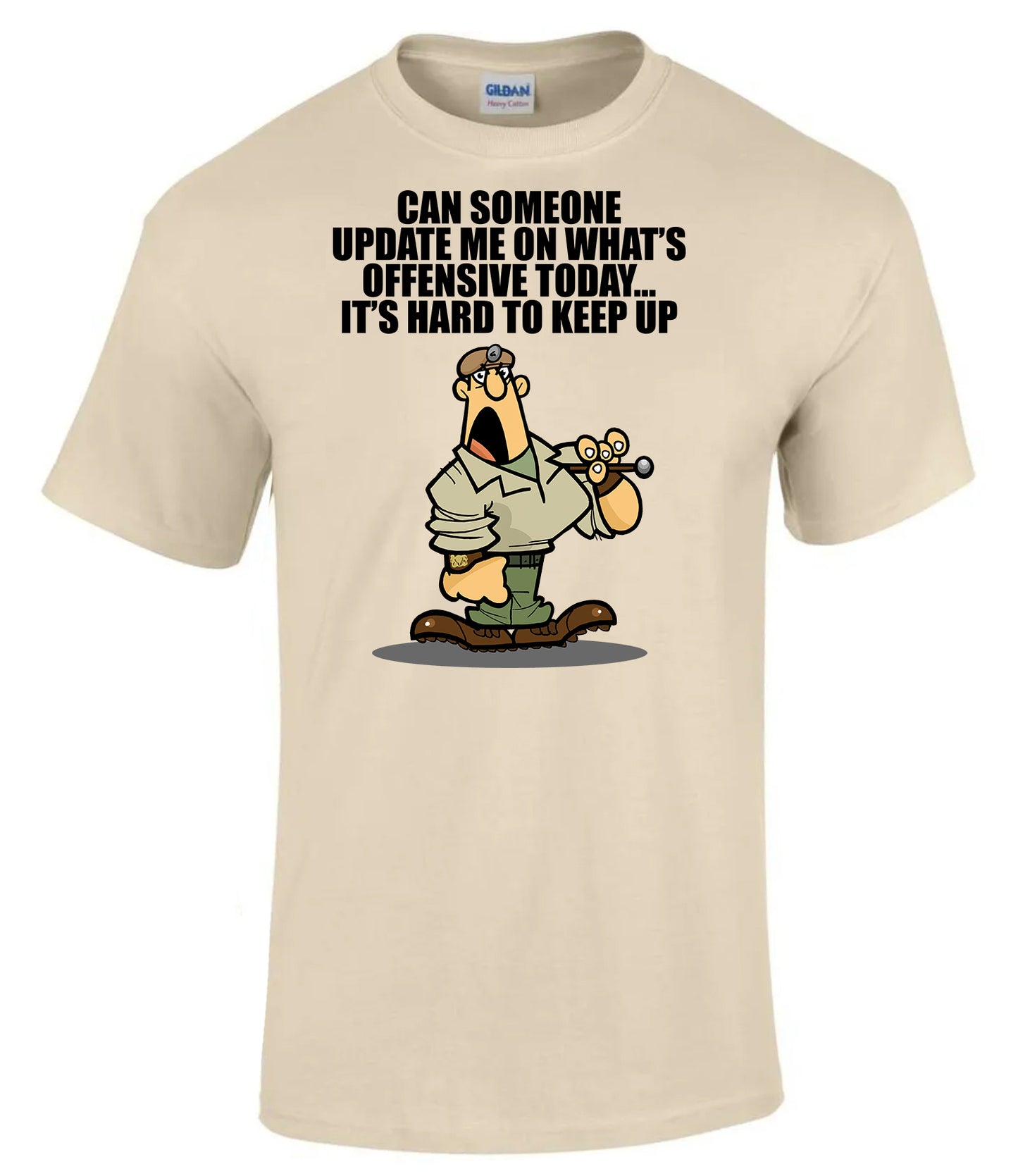 Razz Man “What’s Offensive Now?” T-Shirt Bold Humour Design