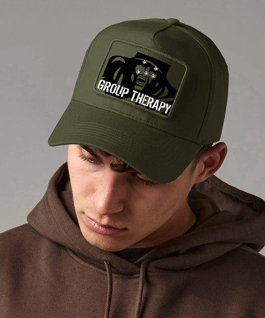 Group Therapy Cap Removable Patch Military Humour Hat Funny Veteran Cap
