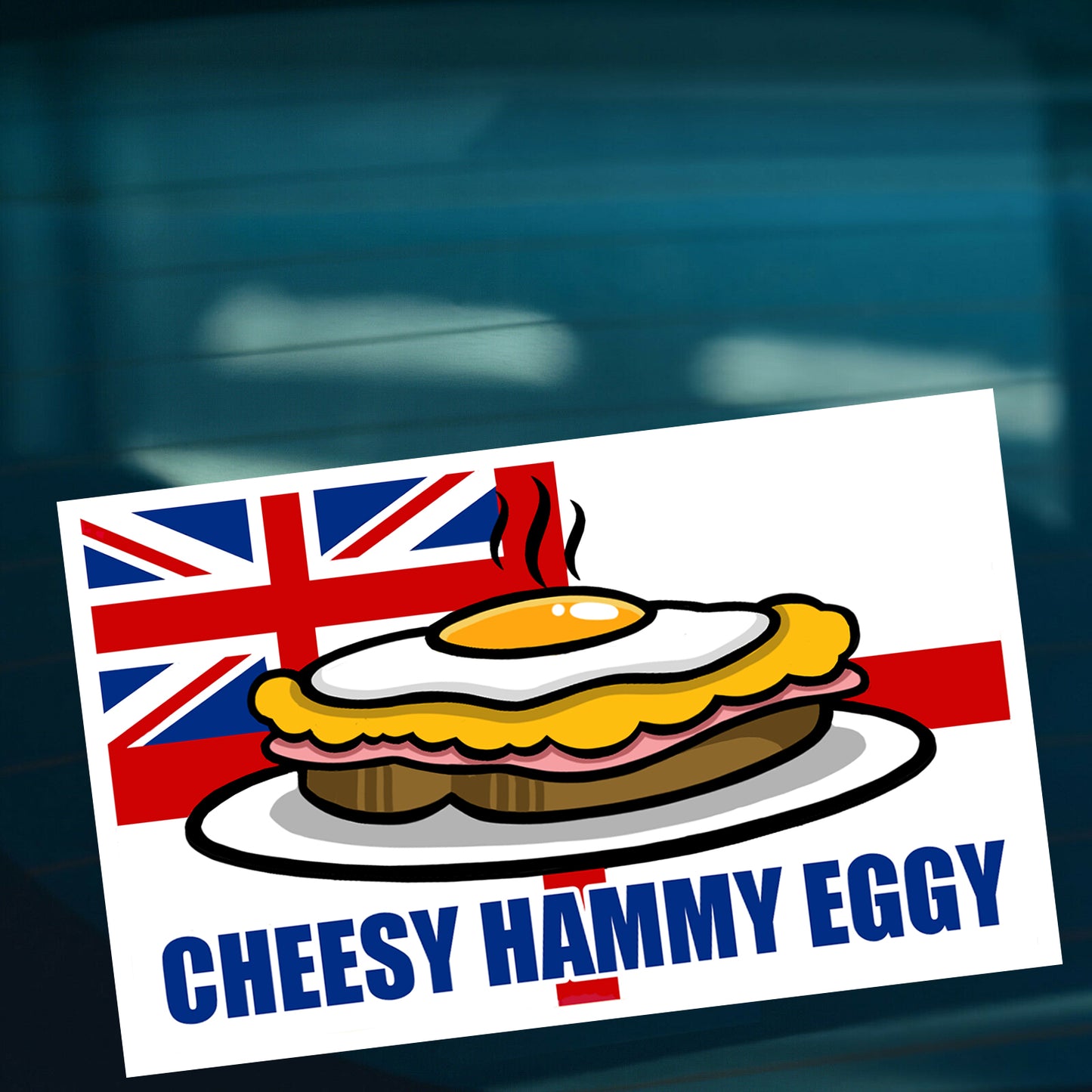 Cheesy Hammy Eggy Sticker Royal Navy Food & Sailor Humour