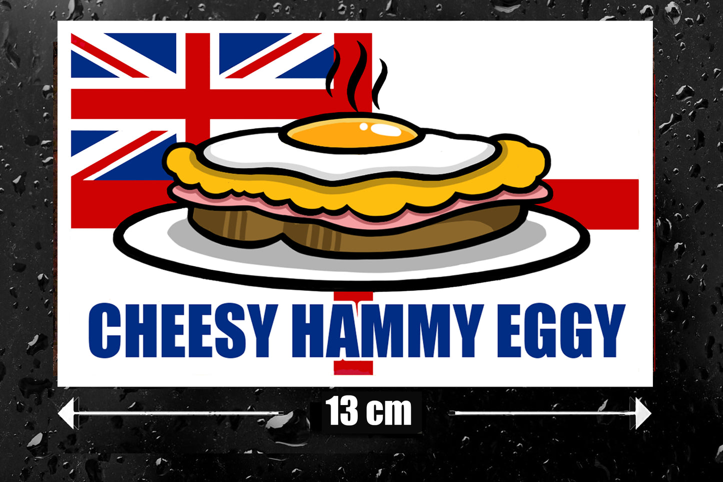 Cheesy Hammy Eggy Sticker Royal Navy Food & Sailor Humour